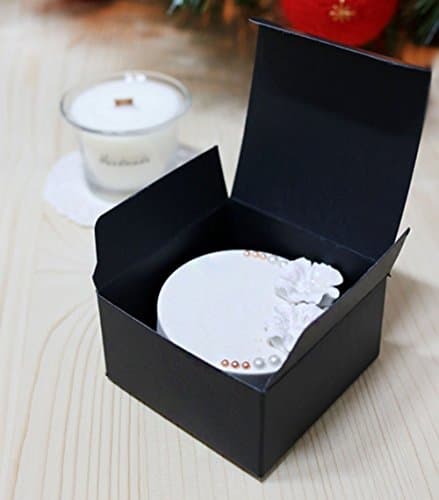 Wakehurst Gift Boxes 10pcs, Black Favour Boxes - No.3, 2.36"x2.36"x1.57"