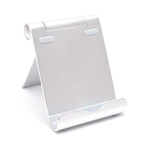 Phone Stand, Aluminum Adjustable Multi-angle Phone Stand, Holder, Dock For iPhone, iPad, Samsung, Tablet And All 3 To 13Inch Smartphone Devices (Silver)