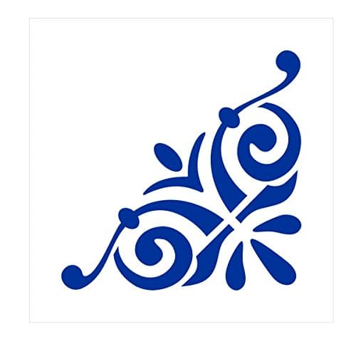 Metal Monkey Victorian Scroll Corner Reusable Mylar Stencil Template Laser Cut 150mm 15cm