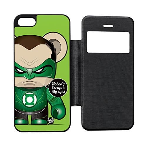 Green Lantern Black Flip Case for iPhone 5/5s by Gangtoyz + FREE Crystal Clear Screen Protector