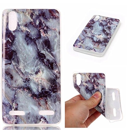 Soft Back Case Cover for Lenovo A6000, MightyCase Silicone Case Printed Marble Stone Pattern TPU Bumper Protective Slim Gel Skin Rubber Case Flexible Shock Scratch Resist Protection Shell for Lenovo A6000