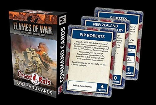 Flames of War Desert Rats Command Cards