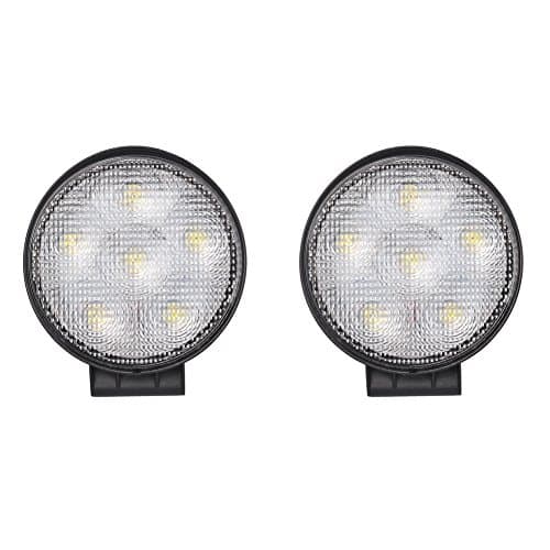 2-Pack 4.5" 18W 6500K 10-30V DC Daylight LED Work Light Flood Beam Driving Fog Lamp for Off-road Truck Car ATV SUV Jeep Boat VTX-18WA