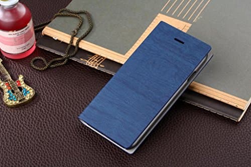 iNeway 2 in 1 set for iPhone 6+ 6plus and 6s plus(5.5" inch) Fashion Color High Quality Leather Flip Protective Wallet Cover Shell with HD Screen Protector,i6 plus,Dark Blue