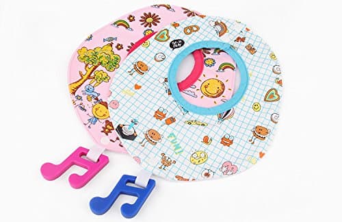 Saron Tech-Waterproof Cotton Bib Easily Wipes Clean Comfortable Soft Baby Bibs Keep Stains Off -Spend Less Time Cleaning after Meals with Babies or Toddlers! Set of 2 Colors( Blue &amp; Pink)