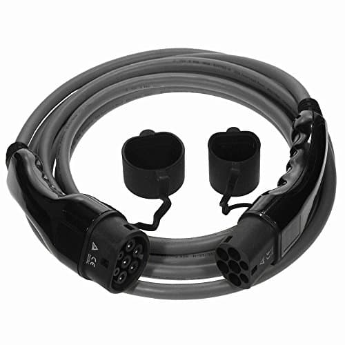 Premium Euro Series EV Charging Cable 3 Phase Type 2 to Type 2 - 32 amp | 5 meter | 22kW - Silver cable with Free Carry Case