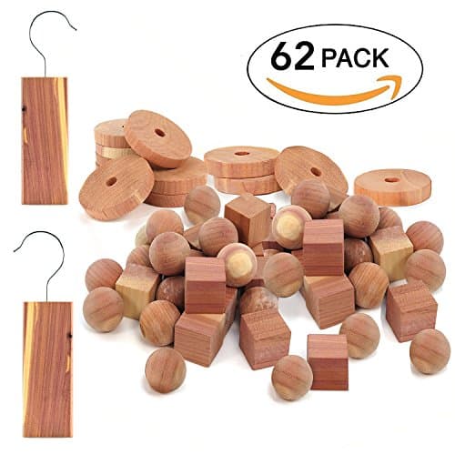 Moth Repellent Cedarwood Natural moth killer (62 Pack)