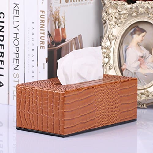 GRJH® Creative Pattern Wooden Tissue Box Creative Leather Pumping Box Creative Paper Pumping Box Creativity,Easy to clean