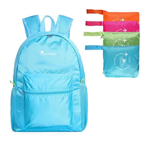 Tiptop Lightweight Foldable Backpack, Packable Daypack with 17L Capacity is Durable In Use for Travel,Camping,Hiking,Shopping,Outdoor Sports-Water Resistant.(Blue)