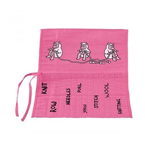 Vanessa Bee Roll Up Knitting Needle Holder Pink