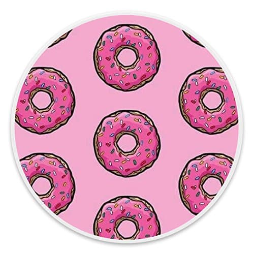 Multi-Function Mounts and Holder,Pop Mount Socket for iPhone,Cheap Expanding Stand and Grip for Smartphones and Tablets - Pink Donut White