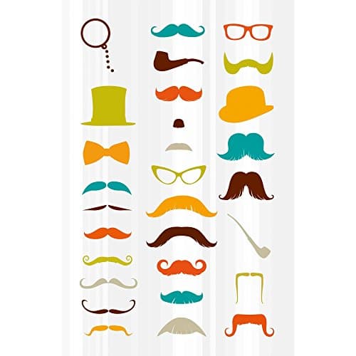 Maildor 17.5 x 9 x 0.1 cm Plastic Cooky Moustache Stickers