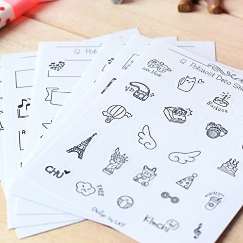 Set of 8 Sheets Polaroid sticker pack/DIY Diary Decorative stickers Label Sticker