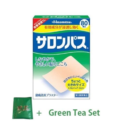 Salonpas Pain Relieving Patch 4.6cm x 7.2cm 80 pieces (Stiff Shoulder,Backache,Muscle Pain)