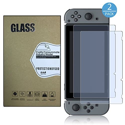 Nintendo Switch Screen Protector, HQTech 2-Pack Tempered Glass Screen Protector for Nintendo Switch 2017-1002