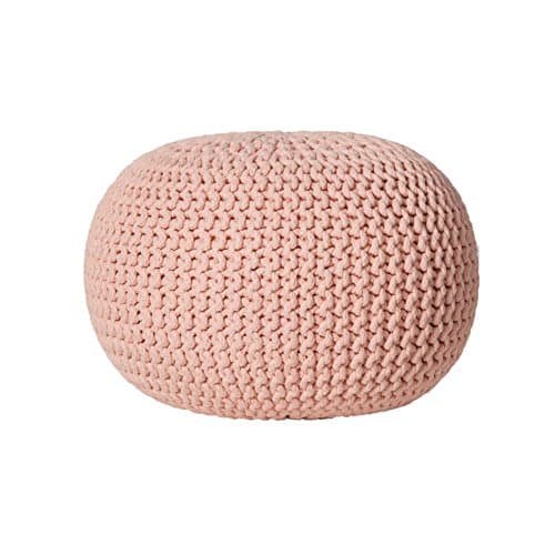 SANGAL knitted pouf (Coral)