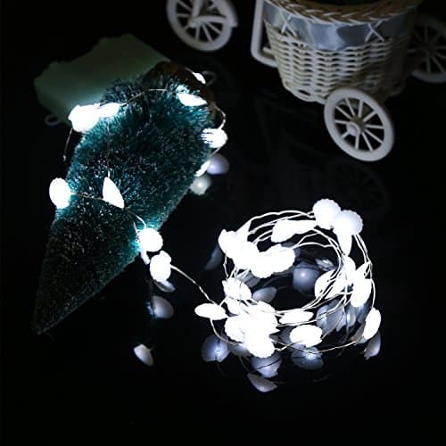 LED String Lights, ZISTE 40 LEDs Lights 10ft Decorative Lights For Seasonal Holiday, Christmas, Wedding, Parties,Shell Shape White