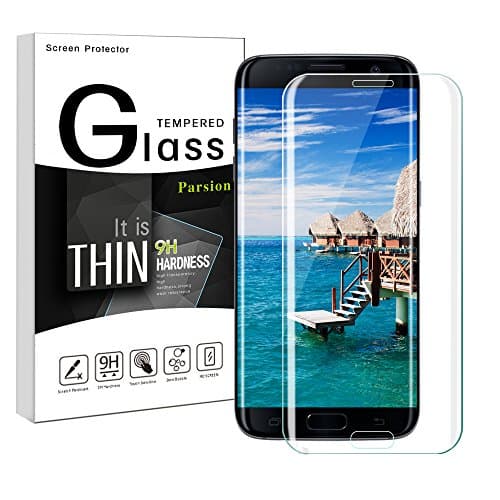 Galaxy S7 Edge Screen Protector, Parsion Tempered Glass Screen Protector Ultra Thin 0.25mm Scratch Resistant-Anti-Fingerprint HD Screen Protector Film for Samsung Galaxy S7 edge (Clear)