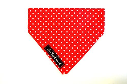 Salt Dog Studios Red Polka Dot Dolly Bandana - Medium