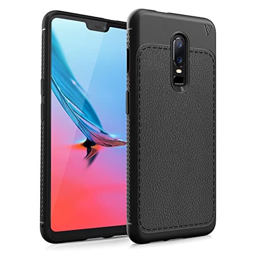 Gray Plaid OnePlus 6 Case, Slim Shockproof Soft Flexible TPU Silicone Mobile Phone Case Back Cover for OnePlus 6 Case Silicon - Black