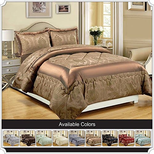 Sunrise Bedding Soft 3 Piece Bedspread Jacquard Quilted (95" Width x 103" Length) Bedding Bedspread for Bedroom & Living Room + 2 Pillow Shams (King (240 x 260 CM), Betty Caramal)