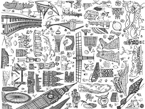 Eggnogg Colour in Great Britain Tablecloth (White)