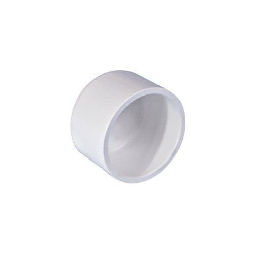 White PVC (UPVC) End Cap (1 1/2" pipe has a 48.3mm outside diameter)