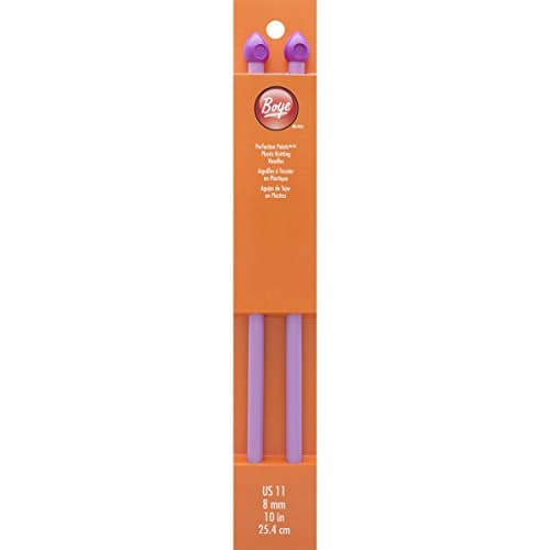 Wilton Boye Single Point Plastic 11/8mm Knitting Needles, 10-Inch