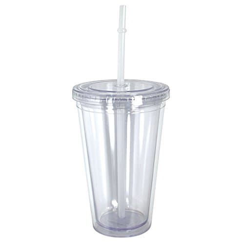 NuFazes 16 Oz Double Wall Cup with Straw