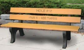 Engineered Plastic Systems TSB6 Trail 6ft Side Bench in Ceder - with Plastic Legs