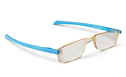 Twist   ONE  Type: Flat Folding Computer Reading Glasses (+0.0, Cyan Blue)