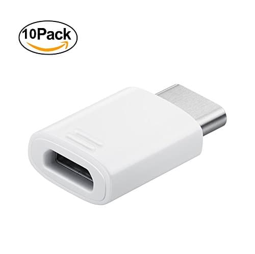 ElloGear OEM Samsung Micro USB Adapter Connector To USB Type-C for Micro USB Cables Samsung Galaxy S8 S8 Plus Note 7 Note 8 Macbook and Other Devices (10 Pack)