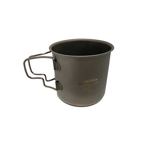 AMG Titanium Folding Mug Cup 8.45 ounce 250ml Drinking Water Coffee Tea Camping Outdoor Backpacking Hiking