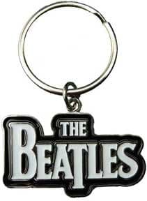 Beatles Keychain Black Logo Metal