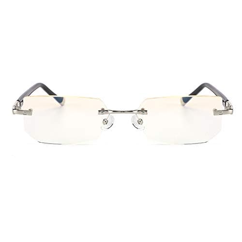 Blue Light Blocking Glasses, Blue Light Filter Glasses, Computer Glasses, Gaming Glasses, Anti Blue Light, UV Computer Glasses, Reduce Eyestrain Headaches Better Sleep for Men/Women,Yellow,+3.5