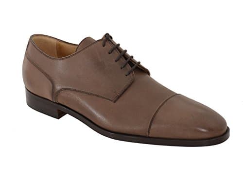 Sutor Mantellassi 6 1/2 Brown Leather Derby Blucher Toe Cap Lace Up Dress Shoe