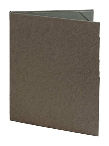 Menu Covers (5 Pack) | Poly-Cotton Retro, 2-panel (8.5" x 11", Gray)