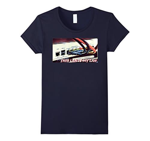 Women's This LAN is my LAN Hacker Shirt Medium Navy