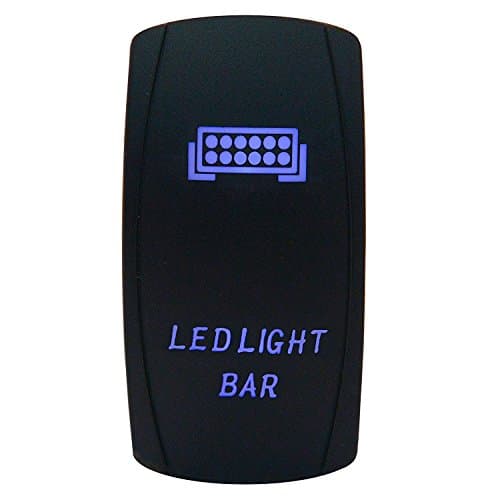 Rocker Switch on Off SPST LED Light Bar 5 Pin Laser Etched Rocker Switches 20A 12V Blue Light Easy Instalationl 5 Yr Warranty