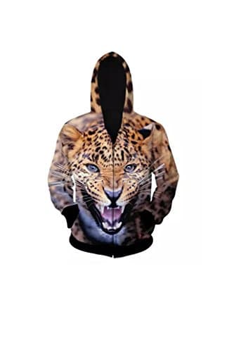 Unisex Kill Broken Wolf 3D Printed Long Sleeve Zip Up Sweatshirt Hoodies Jacket