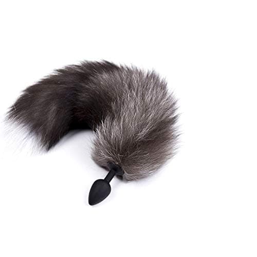 Cllandy 32-Fox Tail Fur Cosplay Toy Beginner -Silicone B'utt Plùgs Trainer Kits for Women Starters Set Toy with Tail (Black4)