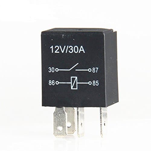 Shenlang 5-Pack 30A Car Relay Switch Set 12V 4 Pins SPST Automotive Relays