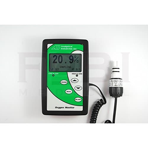 AII 2000M Oxygen Analyzer/ Monitor w/ external sensor and 6' cable. Warranty 18 months.