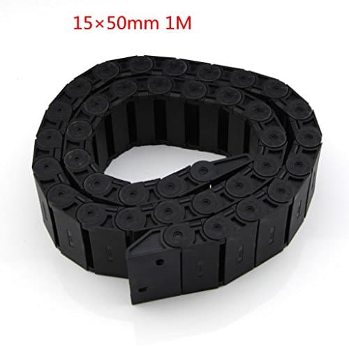 HHY 1M Plastic Open Type Towline Cable Carrier Drag Chain R38 15mm x 50mm