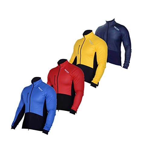 Men Windproof Cycling Jacket Long Sleeve Thermal Fleeced Jersey Windbreak Jacket