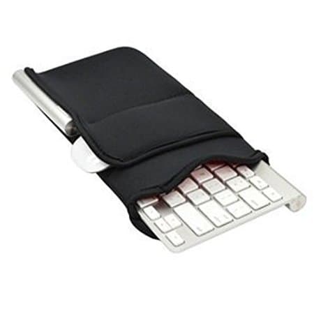Easywisdom Keyboard Sleeve Neoprene Protective Case Bag with Dual Outer Pocket for Apple Bluetooth Wireless Keyboard MC184LL/B and Logitech Bluetooth Wireless Keyboard K810/K811 …