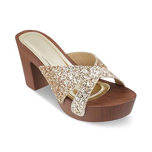 SOLE HEAD Gold Heels Sandal