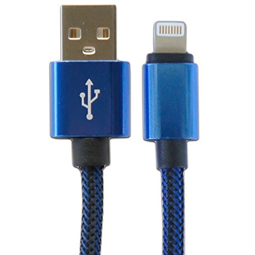 ROCKLEY 10ft Nylon Braided Lightning Cable for iPhone 6/6s,iPhone 6/6 Plus,iPhone 5/5s,iOS Devices (four colors,three lengths) (10ft, Blue)