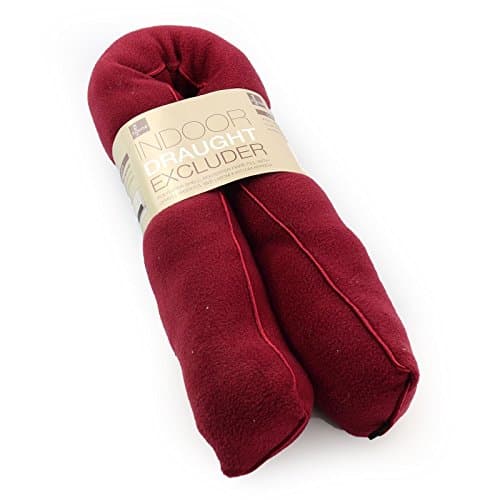 New Weighted Door Draught Excluder Indoor Window Draft Energy Saving Insulator Shopmonk (Burgundy)