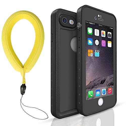 vcloo Waterproof Case for iPhone 7/8 SE 2020 Fully Sealed Snowproof Shockproof Dustproof Dirtproof Underwater Cover Rugged Heavy Duty Clear IP68 Certified (Black)